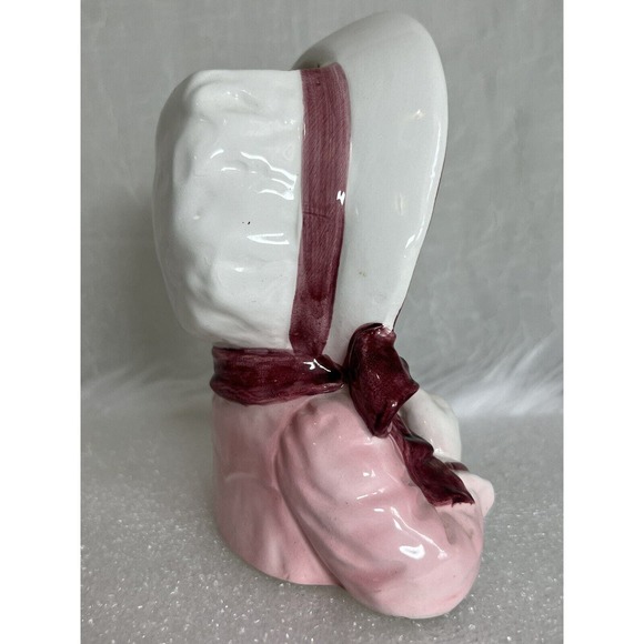 VINTAGE NORCREST Lady Head Vase, E399, Bonnet - Picture 6 of 9